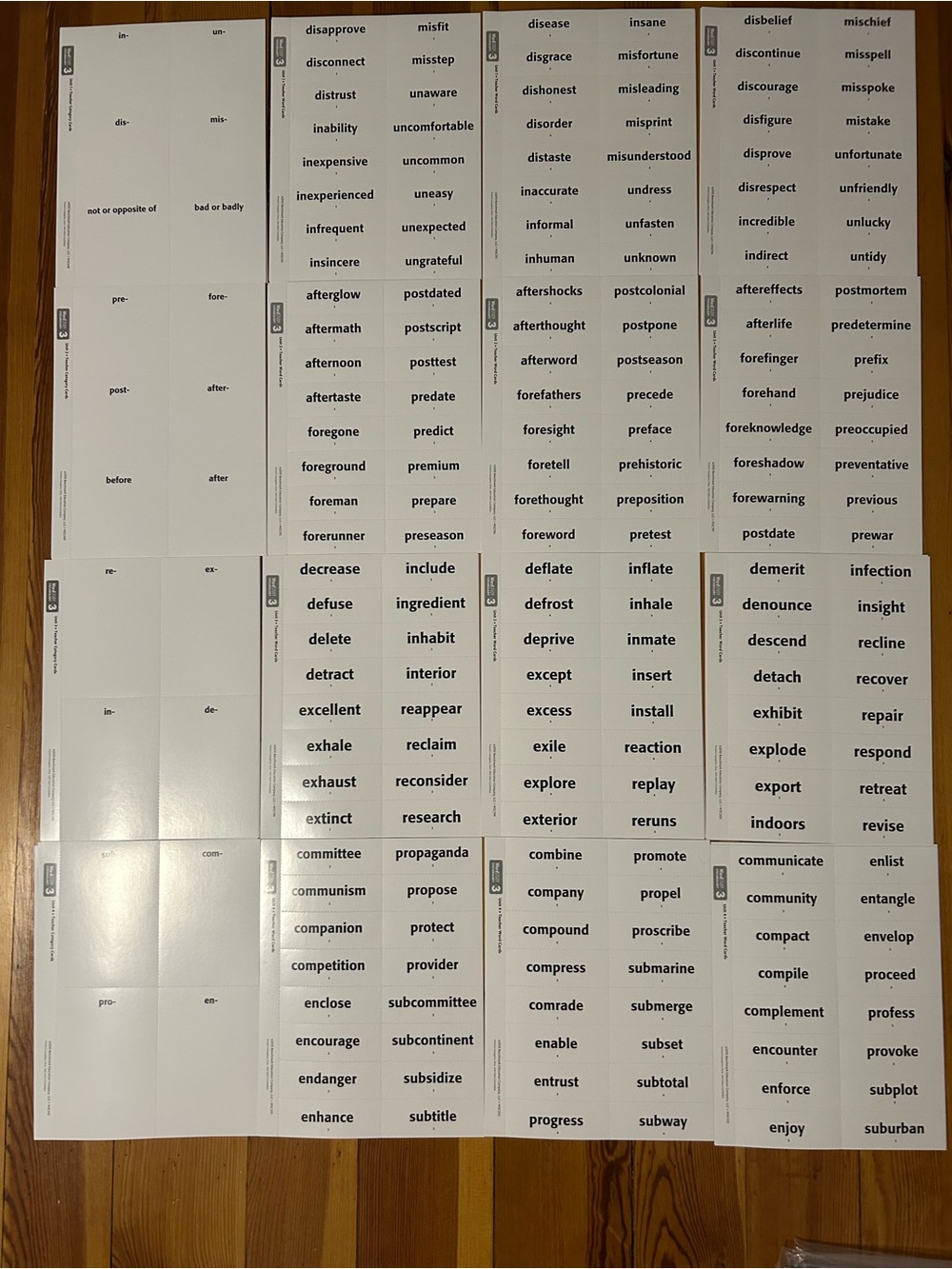 Benchmark Education Word Study 3 Vocabulary phonics Cards Complete 32 Lesson Set
